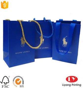 Small Blue Promotion Gift Bag With Handle