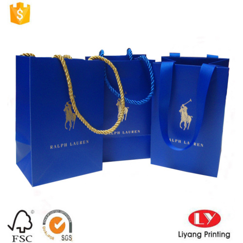 Small Blue Promotion Gift Bag With Handle