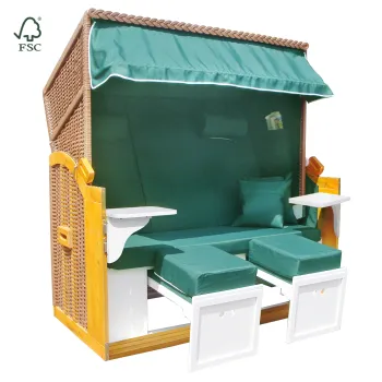 Hot Sales: 3 Seats Wooden Folding Beach Chair for Outdoor and Garden