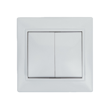 German Standard 2 Button Wall Switch - Conceal Type with Optional Lighting