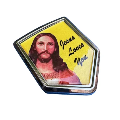 3D Aluminium Jesus Loves You Car Emblem Badge