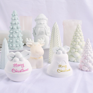 Creative Christmas Tree Bell Ball Silicone Mold for Home Decoration Candles