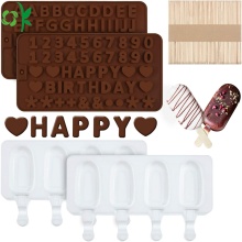 Silicone Ice Cream With Letter Number Chocolate Mold