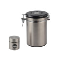 Stainless Steel Coffee Canister With Coffee Spoon