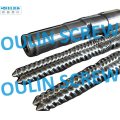 Bimetal 80/156 Twin Conical Screw and Barrel for WPC Extrusion