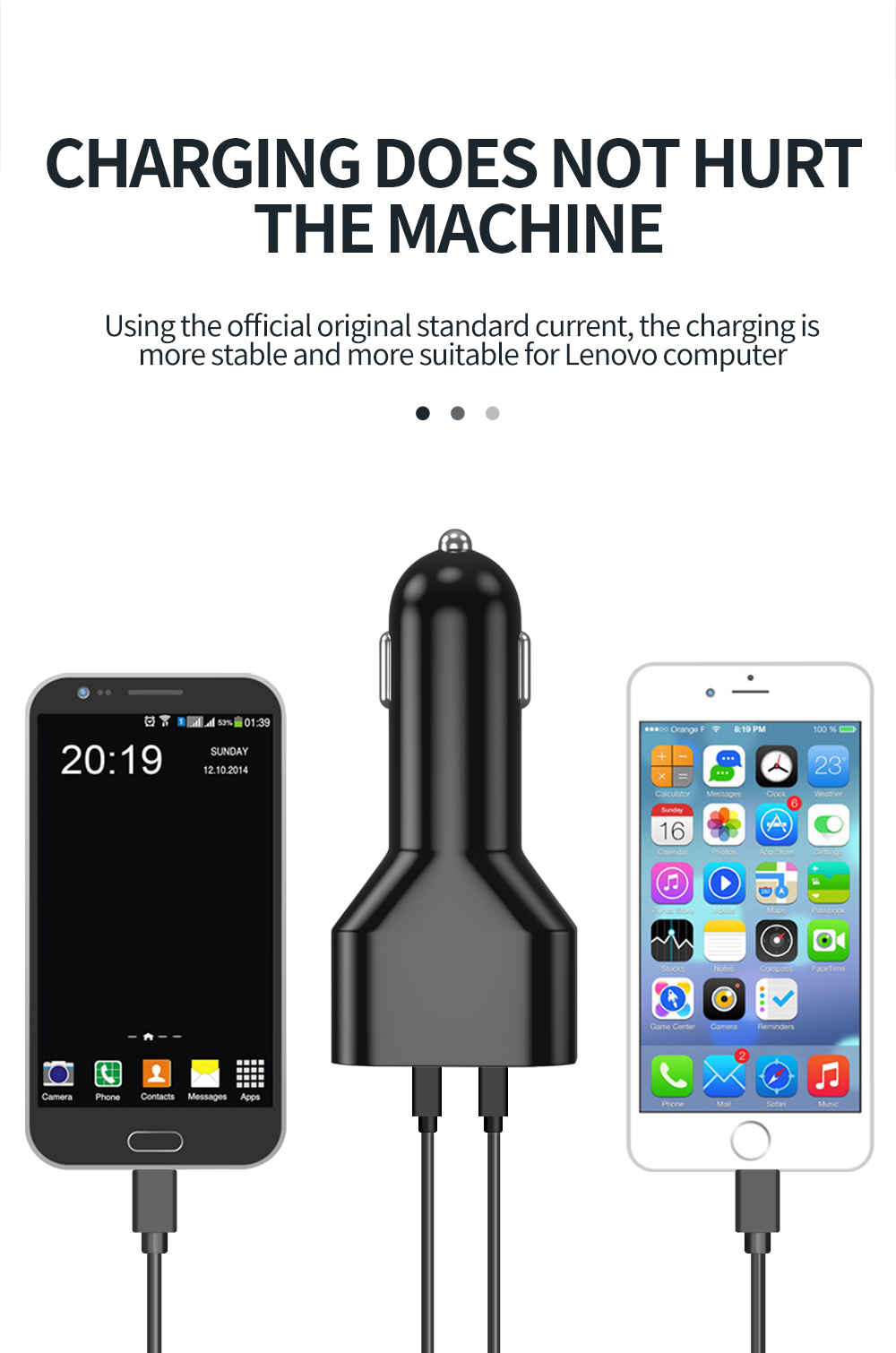 4-Port USB Car Charger with 2 port QC3.0 48W