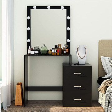 Large Mirror Makeup Vanity with 9 Lights Bulbs