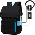 Большой Capcity Mens School School Backpack Sag с USB -зарядным портом