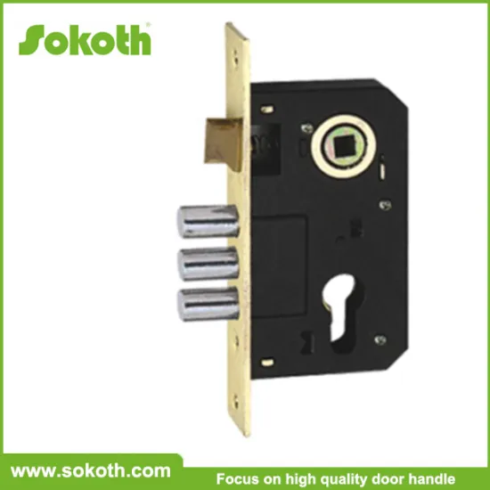 Interior door security lock mortise lock body key lock,three round bolt lock cheap locks pick in China