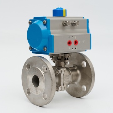 Pneumatic flange ball valve stainless steel