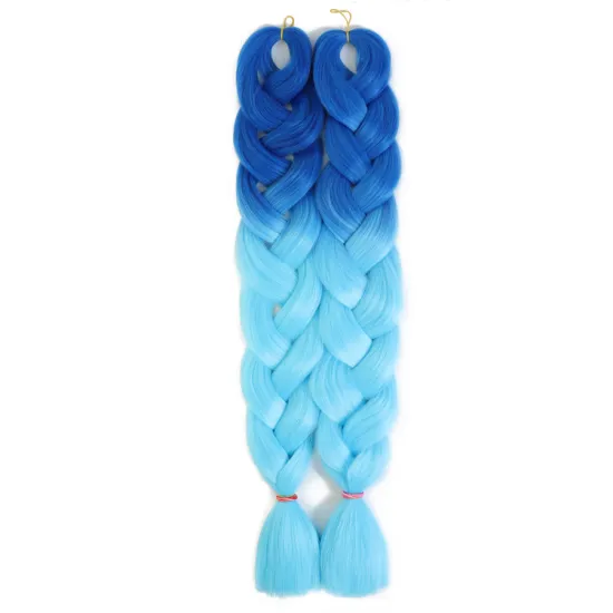 32 Inch 330G Premium Fiber Two Colored Jumbo Ultra Braiding Synthetic Hair Extensions