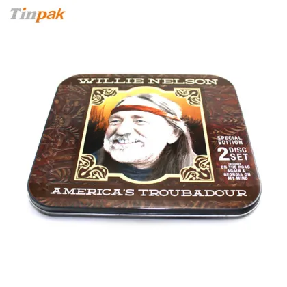 Canada recyclable printed dvd tin packaging box