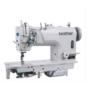 Bruder T-8420C Twin Nadel Lockstitch-Maschine mit hoher Armkieferposition und große Armtasche für einfache Materialhandhabung