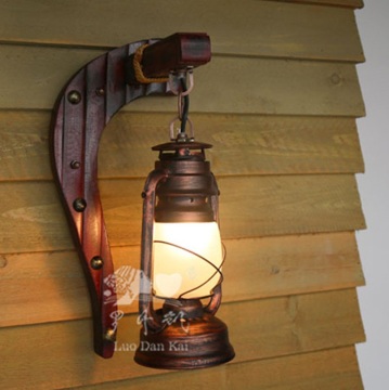 Cafe antique eletric handmade corner wall lamps/decoration light