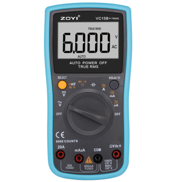 ZOYI ZOTEK ZOTEK/VC15B+ True RMS 6000 Counts Auto Range Multimeter with Capacitance Measurement