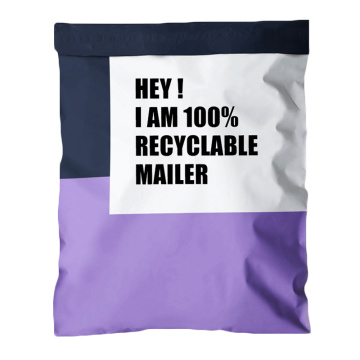 Bolsa de correo de poliéster púrpura impresa impermeable 10 * 13