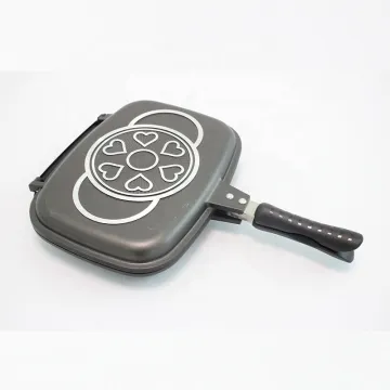 Non-Stick Double Side Grill Pan with Bakelite Handle