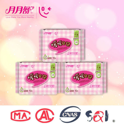 pain treating sanitary pads with leakage barriers
