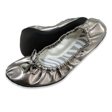 Fold-up Women's Ballerina Shoes, PU Upper and PVC Insole