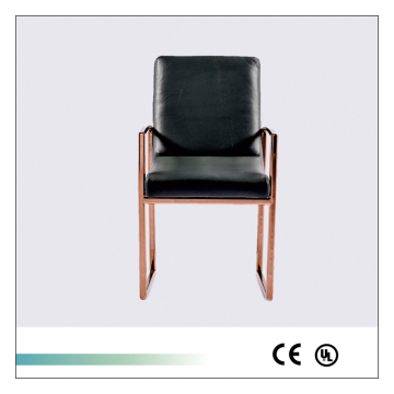 Super Comfortable Latest Metal Leather Dining Chair With Arms
