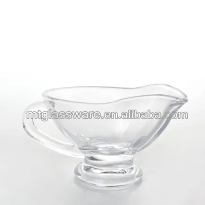 high white glass gravy boats