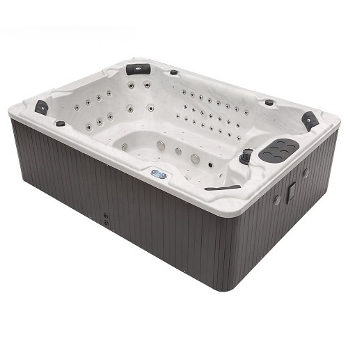 Semi Inground Hot Tub 9 People Whirlpool Spa Tub With LED Ligth