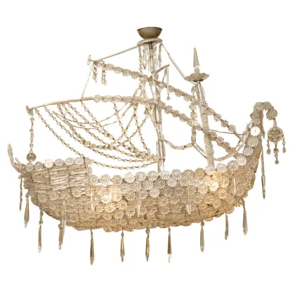 Pottery Barn Ship Chandelier: Modern Lamp for Bedroom and Living Room Decoration