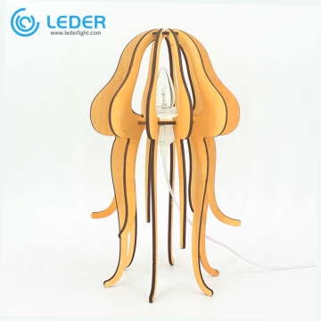LEDER木製装飾テーブルランプ