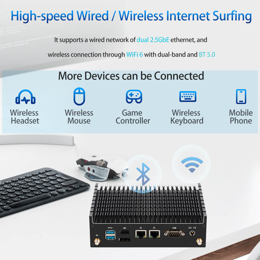 X78 2*LAN 1*COM 2*Display Mini PC