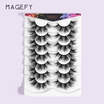 MAANGE 3D Faux Mink Eyelashes - 7 Pairs Cat Eye Lashes