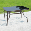Black Tempered Glass Large Table