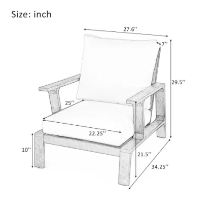 Outdoor teak Lounge Chair