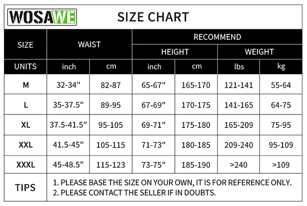 WOSAWE Winter Fleece Men's Motorcycle Cycling Pants Bib Warm Reflective Gel Padded MTB Bicycle Tights Trousers Bike MTB Pants