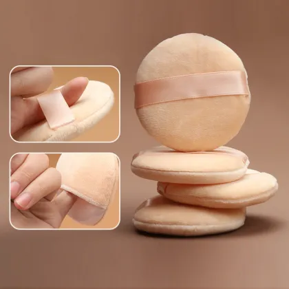 Pinkz Velour Cosmetics Loose Powder Puff Custom Round Blender Beauty Setting Powder Puff Replacement