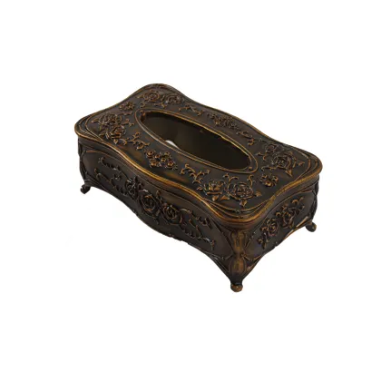 white wood tissue box cover
