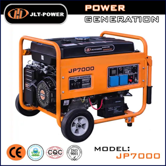 100% Copper Winding 5KW Electric Start Gasoline Generator with wheels