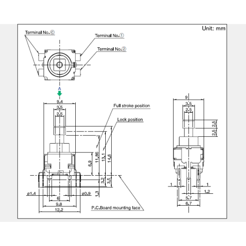 Interruptor pulsador serie SPEF