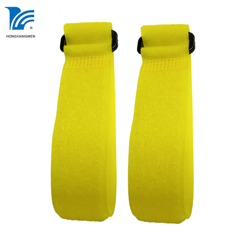 Yellow Nylon Hook Loop Strap