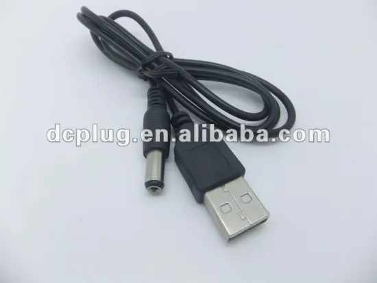USB 2.0 Male to DC Power plug male 5.5x2.1mm Cable