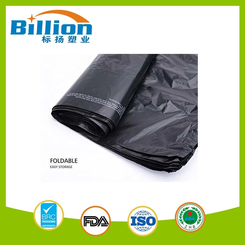 Standard Carrier HDPE Black PP Disposable Spoon T Shirt Trash Plastic Bags