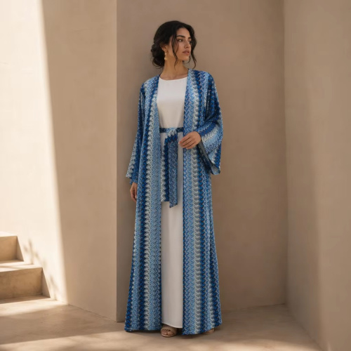 Crochet suunka furan ee Abaya Cardigan