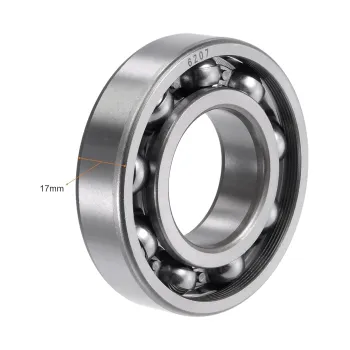 6207 Deep Groove Ball Bearings - 35mm Bore, 72mm OD, 17mm Thick, Open Type, Chrome Steel