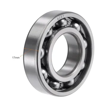 6207 Deep Groove Ball Bearings - 35mm Bore, 72mm OD, 17mm Thick, Open Type, Chrome Steel