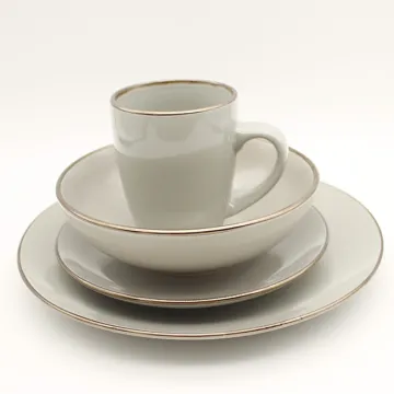 Western Modern Style Ceramic Tableware Color Glaze Dinner