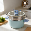 Двухслойная кастрюля для дымящегося супа Blue Bean Treasure