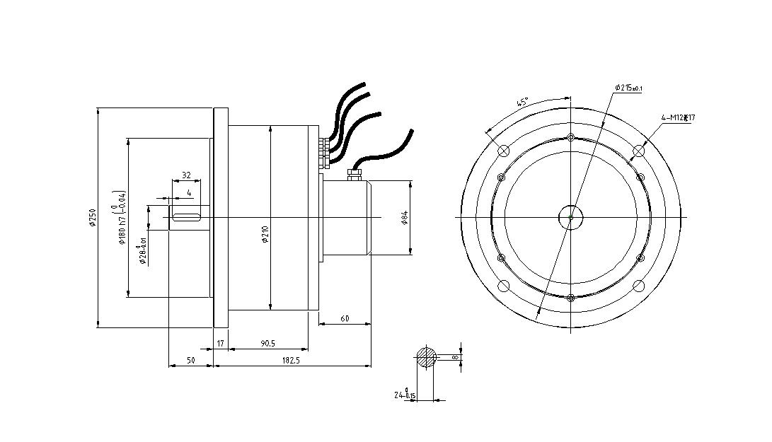 48V 5KW Bldc Motor With Brakes