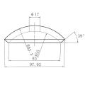 High Power Piezoelectric Ceramic Hemisphere 250KHz