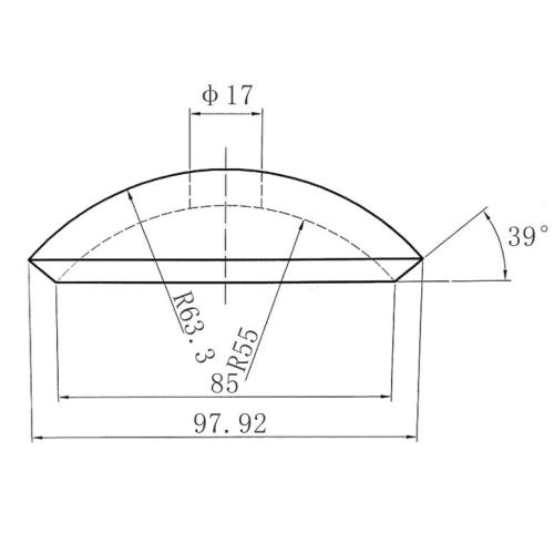 High Power Piezoelectric Ceramic Hemisphere 250KHz