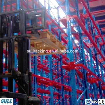 warehouse storage drive in racking system