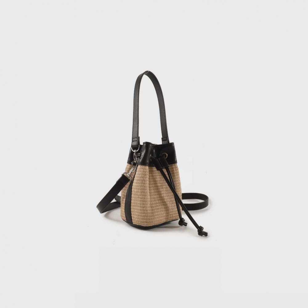 Straw Bucket Cord Bags